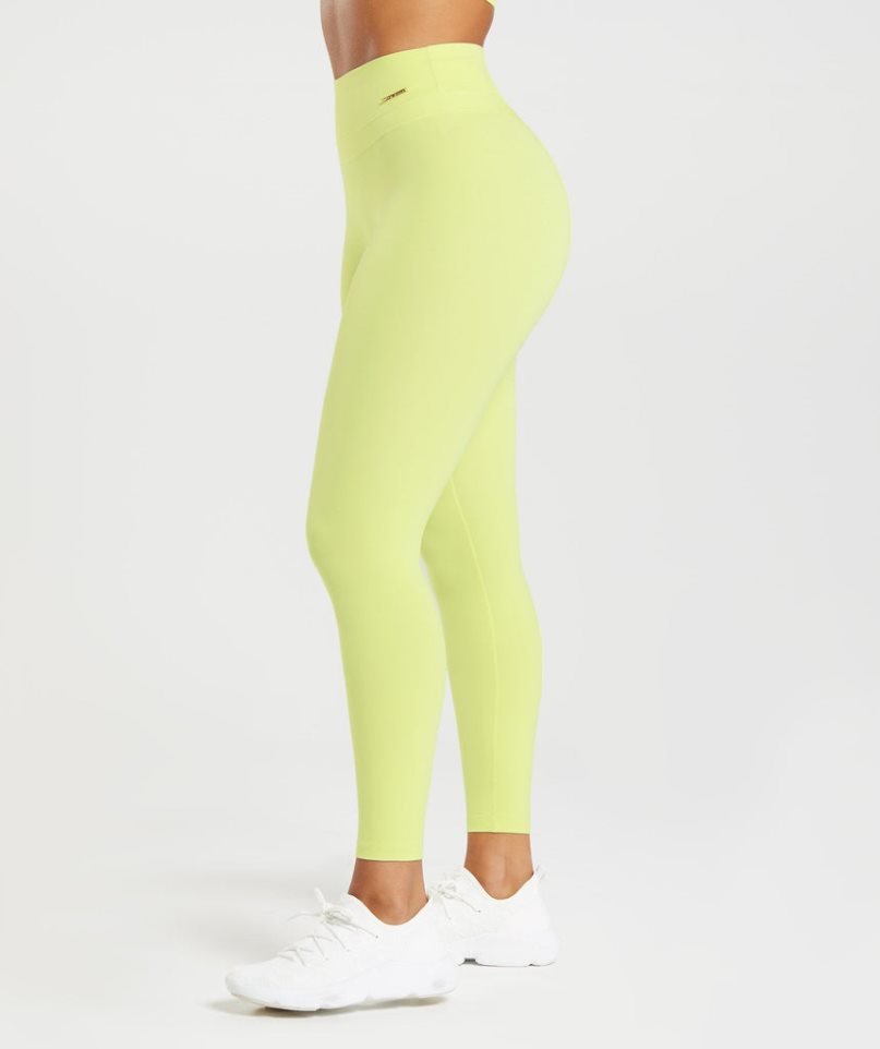 Women's Gymshark Whitney High Rise Leggings Yellow | NZ 6TBAYU